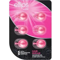 Витамины для волос Ellips Hair Vitamin Hair Repair with Pro-Keratin Complex Восстановление волос 6 мл (6 шт. х 1 мл)