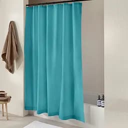 Шторка для душу та ванної Cosas з кільцями 180х180 wave, небесний (ShowerCurtains_24Wave_DUK_180x180_Hook) - мініатюра 3