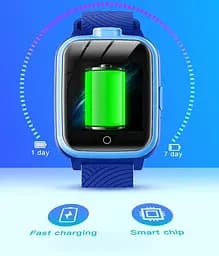 Смарт годинник для дітей Lemfo T-8 з GPS геолокацією, дзвінками від сім карти, функцією прослуховування та SOS кнопкою Білий - мініатюра 9