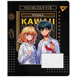 Тетрадь Yes Физика Anime для записей А5, 48 листов черно-коричневая (767459)
