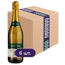 Упаковка винного ігристого напою Donelli Fragolino Bianco білий солодкий 4.5 л (0.75 л х 6 шт.)