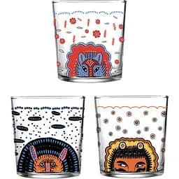 Набір склянок Concept Glass Prima Maria Звірі 350 мл 3 шт. (PM/350225)