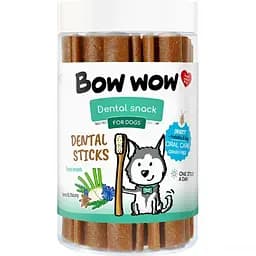 Ласощі для собак Bow wow Dental палички з білком комах, інуліном та травами 15 шт.
