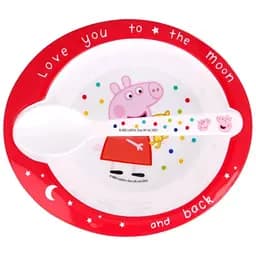 Дитячий набір тарілка і ложка Stor Peppa Pig (13478)