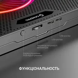 Охолоджувальна підставка для ноутбука GamePro Black (CP740) - мініатюра 4