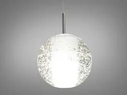 Люстра стельова LED Diasha 3006/1HR G4, 20W, металевий каркас, скляний плафон, сучасний стиль для дому - мініатюра 2