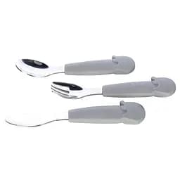 Набір столових приборів FreeON Elephant металеві з силіконовою ручкою сірі (46286)