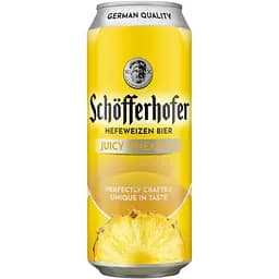 Уцінка. Суміш пива із соком Schofferhofer Juicy Pineapple Hefeweizen світле нефільтроване 2.5 % 0.5 л