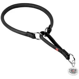 Нашийник-зашморг для собак Waudog Soft шкіряний з QR паспортом, круглий, M, Д 13 мм, Дов 51-60 см