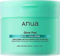 Зволожувальні тонер-педи 60 шт Anua PDRN 100 Hyaluronic Acid Glow Pad