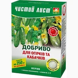 Добриво кристалічне Чистий Лист для огірків та кабачків 300 г (10508192)