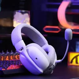 ATTACK SHARK L80 PRO Легка бездротова ігрова гарнітура BT/2.4G/ 40 мм динаміки,Білі - мініатюра 4