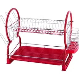 Сушилка для посуды Kamille 55х24.5х40 см красная (KM-0765A)