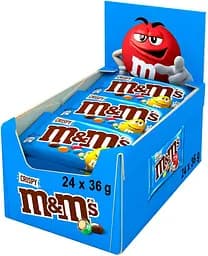 Упаковка драже M&M's Crispy з рисовими кульками 24 шт x 36 г