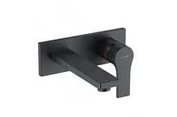 Настенный смеситель для умывальника Kludi Zenta черный мат 482473965