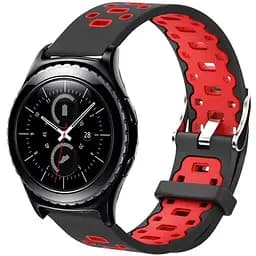 Спортивний ремінець Primo Perfor Classic для годинника Samsung Gear S2 Classic SM-R372/R735 Black Red