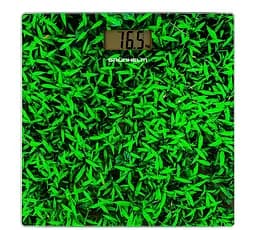 Напольные электронные весы бытовые Grunhelm BES-GRA20 стеклянные весы Весенняя зелень 180 кг