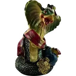 Статуэтка Кобра-змея с мешком подарков 9х6х4.5 см