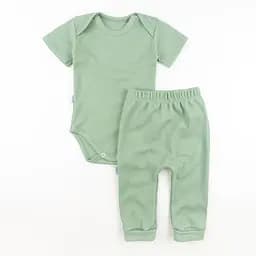 Комплект боді та штани вафля Olive зріст 68 см (3 - 6 місяців) Malena Зелений