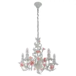 Люстра підвісна Brille свічка флористика E14 40W WH (BKL-193S/5)