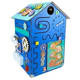 Развивающая игрушка Бизикуб Дом TG200222 голубой, 55х30х30 см