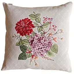 Подушка декоративна Прованс Гуси Букет квітів 45х45 см (34205)