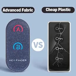Локатори SIMJAR Basic Key Finder з більш тонкими приймачами та вдосконаленим тканинним пультом дистанційного керування, 80 дБ+ - мініатюра 3