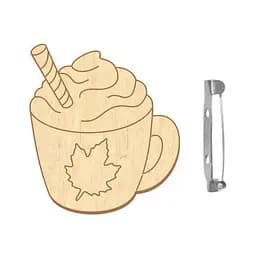 Заготовка броши для раскрашивания "Латте с маршмеллоу" Fabrika Decoru FDZB-096