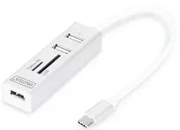 Хаб USB-C > 3xUSB-A/SD/MicroSD Digitus teh0018461