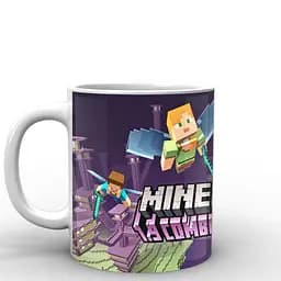 Кухоль GeekLand Minecraft Майнкрафт постер MС.02.031 330 мл чорний