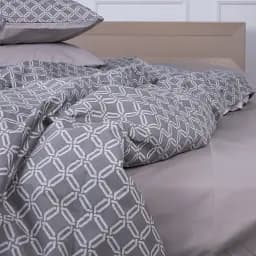 Простирадло MirSon Ranforce Elite 17-4740 Rhombuses 200x220 см сіре (2200008928476)