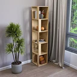Стеллаж для книг и декора FH-Alen 330х1650х330 мм Дуб Крафт Золотой