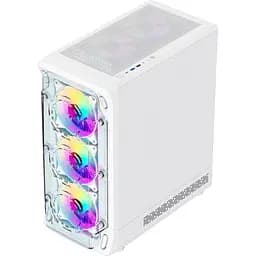 Корпус GameMax Starlight 2 AW, White, без БЖ, Mid Tower, для ATX / MicroATX / Mini-ITX, 1xType-C / 1xUSB 3.0 / 1xUSB 2.0, макс. CPU - 155 мм / VGA - 330 мм, 6x120 мм ARGB, бічна панель із загартованого скла - мініатюра 6