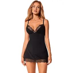 Сорочка та трусики Obsessive Bella Rou chemise & thong XS/S