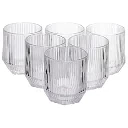 Набор стаканов 6 шт по 250 мл для напитков Прозрачный Yiwu HP-19-LJB-1
