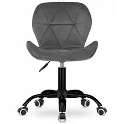 Кресло на колесах велюр Серый/Черный (333270)