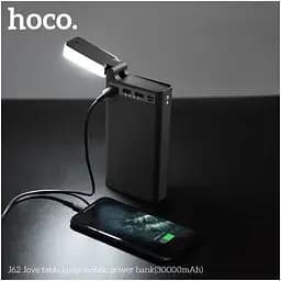 Портативна батарея Hoco Jove table lamp J62 30000mAh 4 порти 3 USB та 1 Type-C з лампою чорна - мініатюра 4