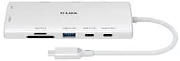 USB-С Хаб DUP-A01 10in1 2xHDMI 1xGE 2xUSB-C 1xUSB-A 3.1 1xUSB-A 3.0 1xSD 1xmicroSD 1x D-Link teh0018462