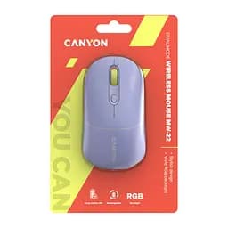 Мишка Canyon MW-22 Dual Band RGB Wireless Mountain Lavender (CNS-CMSW22ML) - мініатюра 6