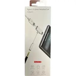 Перехідник Type-C to Type-C Jack 3.5mm white AC-202 XoKo (XK-AC-202-WH) - мініатюра 4