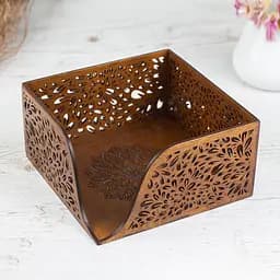 Дерев'яна серветниця VANZA SPLASH walnut - S (14 см) - мініатюра 4