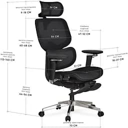 Крісло Mealux D2 Air Plus Black ( HF-D2 Plus M/B) - мініатюра 3