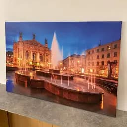 Інтер'єрна картина Львів, фонтан біля Оперного Театру, Lviv, інтер'єрний декор, 60×90 см (id0589) - мініатюра 4