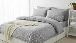 Постельное белье Laura Grand 33 01 сатин - евро комплект цвет серый