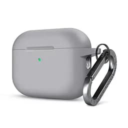 Силіконовий чохол для навушників Apple AirPods Pro 2 2022, Hang Case, сірий, ультратонкий захисний кейс товщиною 2 мм, захист від подряпин, пилу та ударів, компактний, з карабіном для кріплення, ArmorStandart (ARM68587)