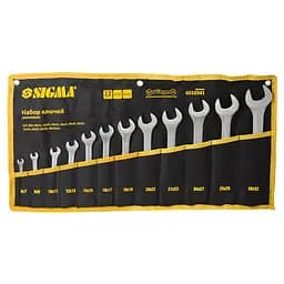 Ключі ріжкові Sigma 12 шт 6-32 мм CrV satine (тк чохол) (6010341)