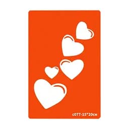 Трафарет для био-тату Сердечко Fresh Tattoo c077-15*20см, размер 15х20см