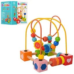 Дерев’яна іграшка Лабіринт на дроті, 15x18x15.5 см, MD1242