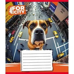 Зошит учнівський "Собака в місті" Leader 024-560077L-4 в лінію, 24 аркуші