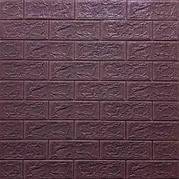 3D панель Sticker Wall самоклеюча цегла баклажан-кава 700х770х5мм 018-5 SW-00000085